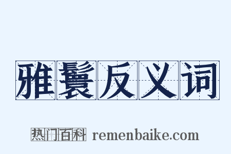 雅鬟反义词是什么意思的图片